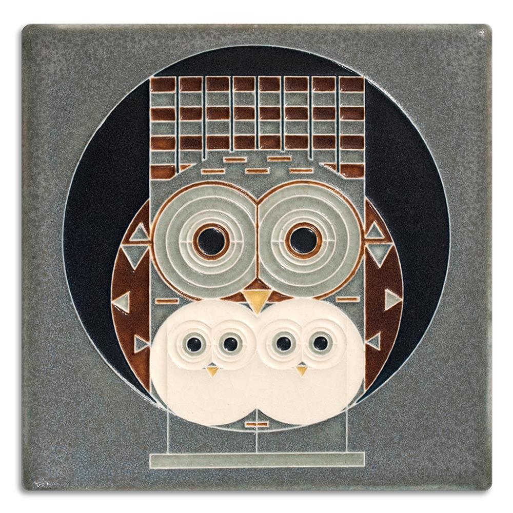 Family Owlbum Grey Tile - 6x6 Gifts Motawi 