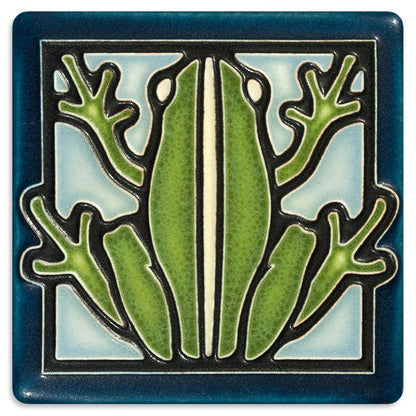 Frog Tile- Blue Gifts Motawi 
