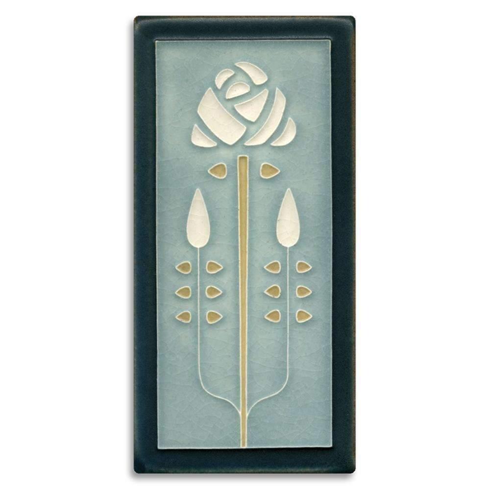 Long Stem 4x8 Tile - Grey Blue Gifts Motawi 