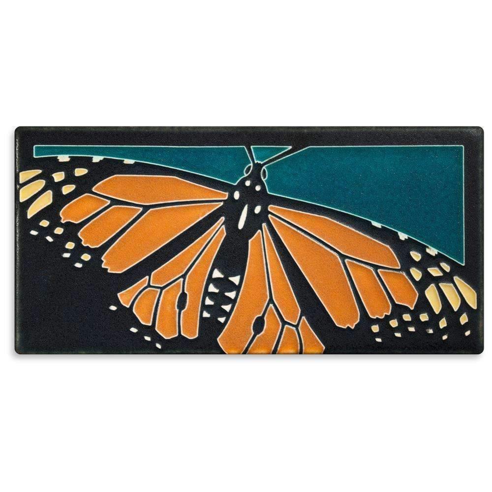 Monarch Butterfly Tile-Turquoise Gifts Motawi 