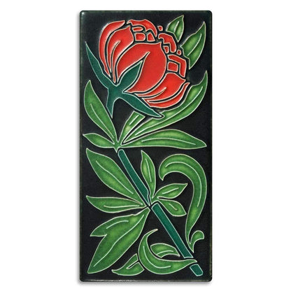 Peony Red Tile - 4x8 Gifts Motawi 