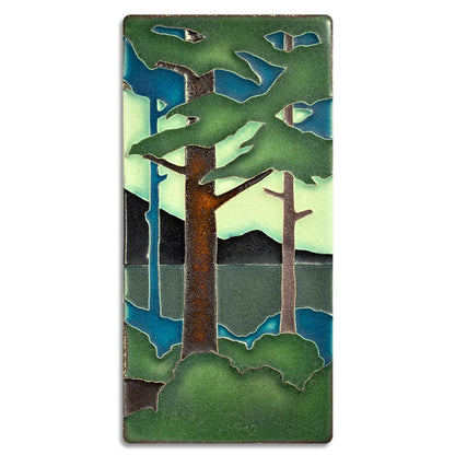 Pine Landscape Summer Vertical Tile - 4x8 Gifts Motawi 