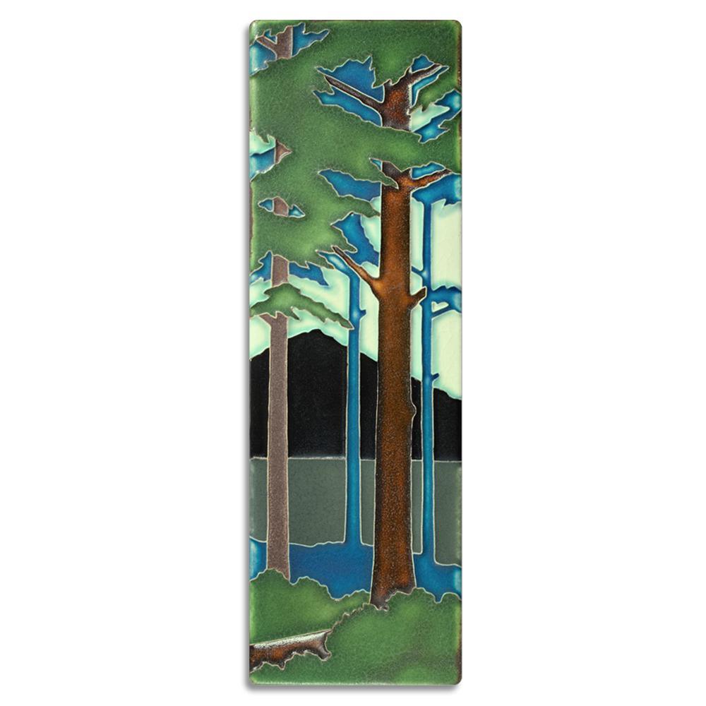 Pine Vertical Landscape Tile - 4x12 Gifts Motawi 