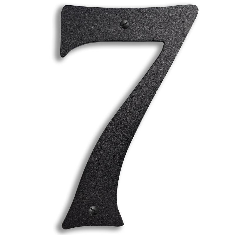 4 inch Brass House Number Exterior Decor Old California 7 