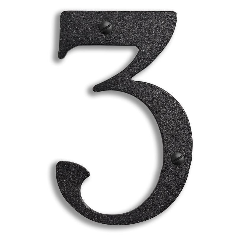 5 inch Brass House Number Exterior Decor Old California 3 