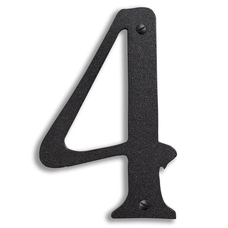 5 inch Brass House Number Exterior Decor Old California 4 