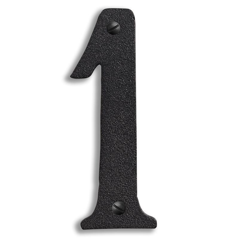 6 inch Brass House Number Exterior Decor Old California 1 