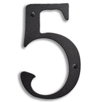 6 inch Brass House Number Exterior Decor Old California 5 