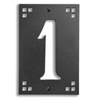Framed Pasadena House Numbers Exterior Decor Old California Number 1 
