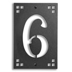 Framed Pasadena House Numbers Exterior Decor Old California Number 6 