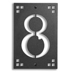 Framed Pasadena House Numbers Exterior Decor Old California Number 8 