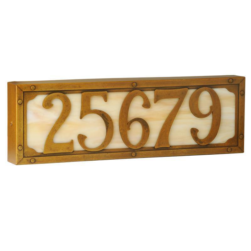 Solid Brass Lighted House Number Box- 5 Numbers – Modern Bungalow ...