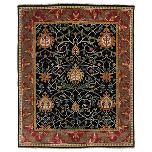 Black Tree Rug Persian Carpet 2x3 