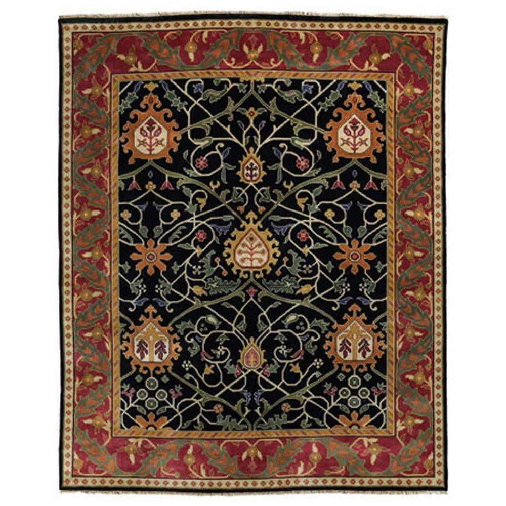 Black Tree Rug Persian Carpet 2x3