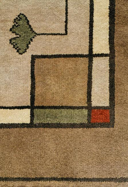 Ginkgo Beige Rug Persian Carpet 
