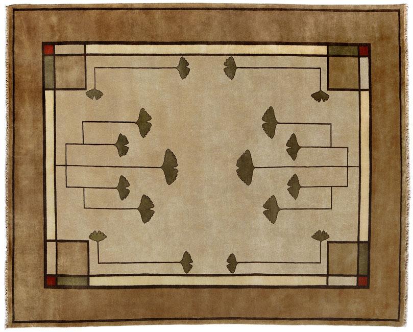 Ginkgo Beige Rug Persian Carpet