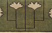 Ginkgo Green Wool Rug PC-21B | Craftsman Style Ginkgo Motif Area Rug ...
