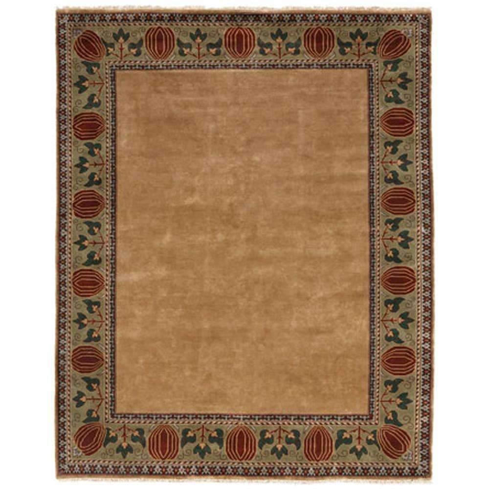 Oak Park Gold Border Rug PC-7D | Mission Style Persian Wool Rug ...