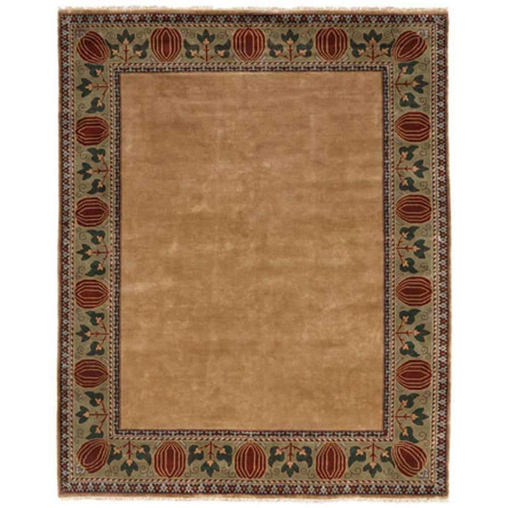 Oak Park Gold Border Rug Persian Carpet 