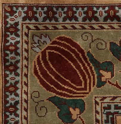 Oak Park Gold Border Rug Persian Carpet