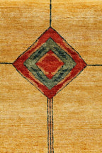 Stained Glass Gold Rug Persian Carpet