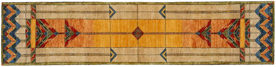 Stained Glass Gold Rug Persian Carpet