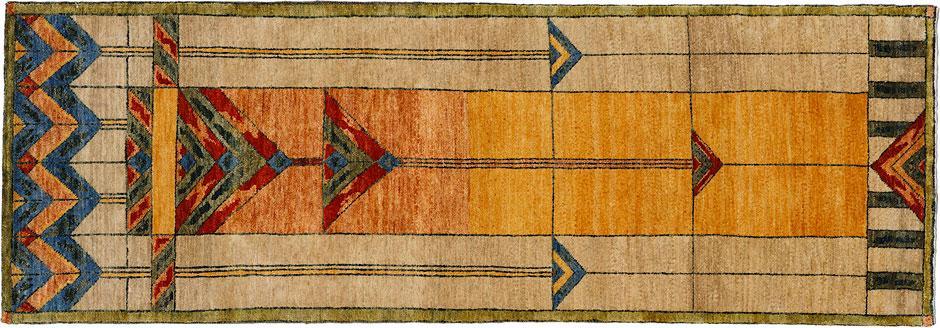Stained Glass Gold Rug Persian Carpet