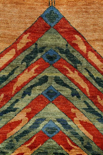 Stained Glass Gold Rug Persian Carpet