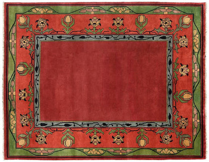 Voysey Border Rug Persian Carpet 