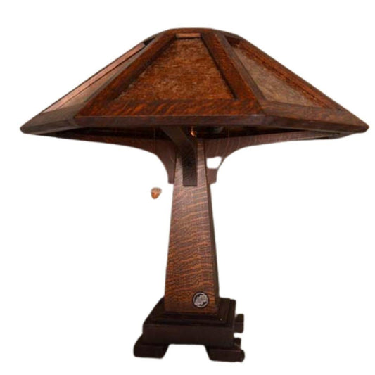 Saugatuck Oak Mica Table Lamp Lamps Ragsdale Home 