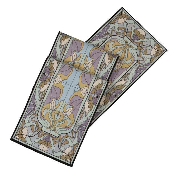 Thistle and Rosebud Table Runner- Warm Mist Decor Rennie and Rose 