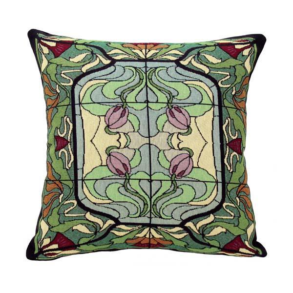 Thistle and Rosebud Throw Pillow Throw Pillows Rennie and Rose 