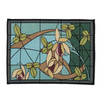 Flowers and Vines Placemat- Aqua Accent Placemats Rennie and Rose 