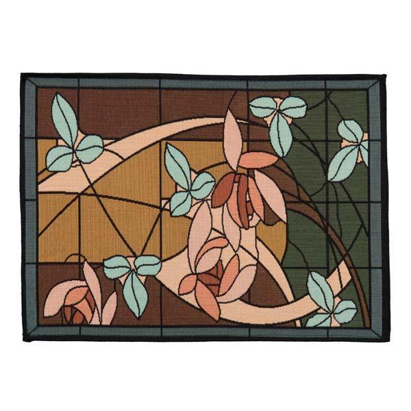Flowers and Vines Placemat- Caramel Accent Placemats Rennie and Rose 
