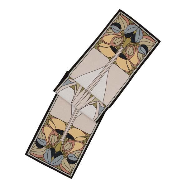 Art Nouveau Table Runner- Green Accent Table Runners Rennie and Rose 