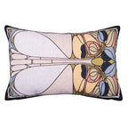 Art Nouveau Lumbar Pillow- Green Accent Throw Pillows Rennie and Rose 