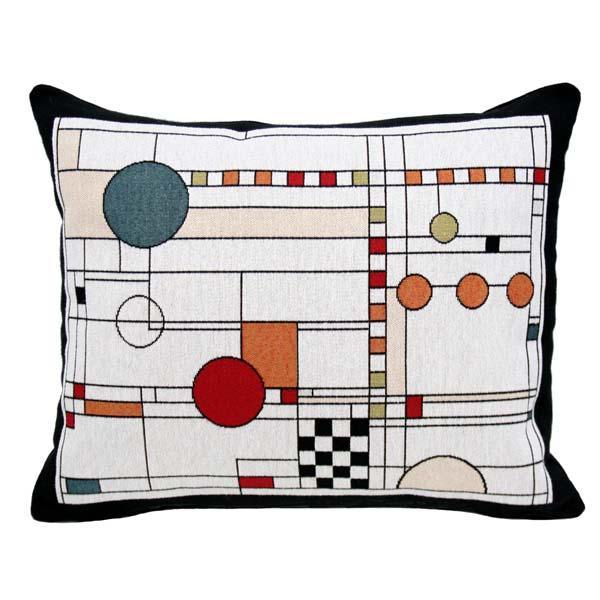 Circle Study Lumbar Pillow Throw Pillows Rennie and Rose 