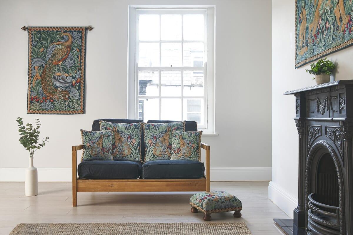William Morris Peacock Woven Tapestry