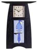 Arts and Crafts 4x8 Motawi Tile Clock Decor Schlabaugh Slate Oak 