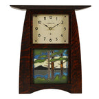 Arts and Crafts Motawi 6x6 Tile Clock Decor Schlabaugh Mission Oak 