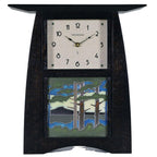 Arts and Crafts Motawi 6x6 Tile Clock Decor Schlabaugh Slate Oak 