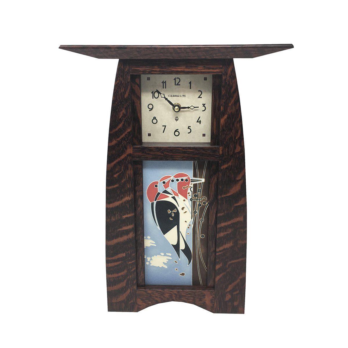 Arts and Crafts 4x8 Motawi Tile Clock Decor Schlabaugh 