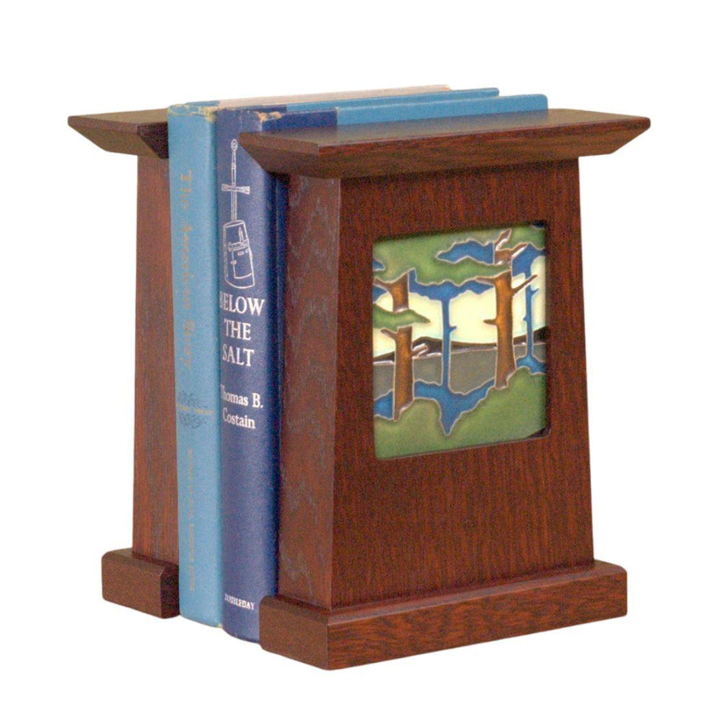 Arts & Crafts Bookends in Craftsman Oak Decor Schlabaugh 