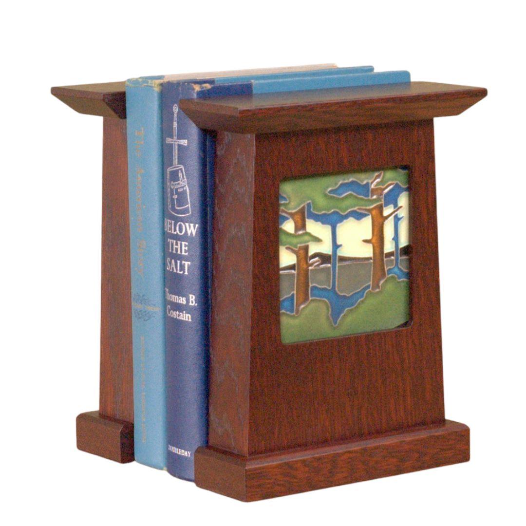Arts & Crafts Bookends in Craftsman Oak Decor Schlabaugh 