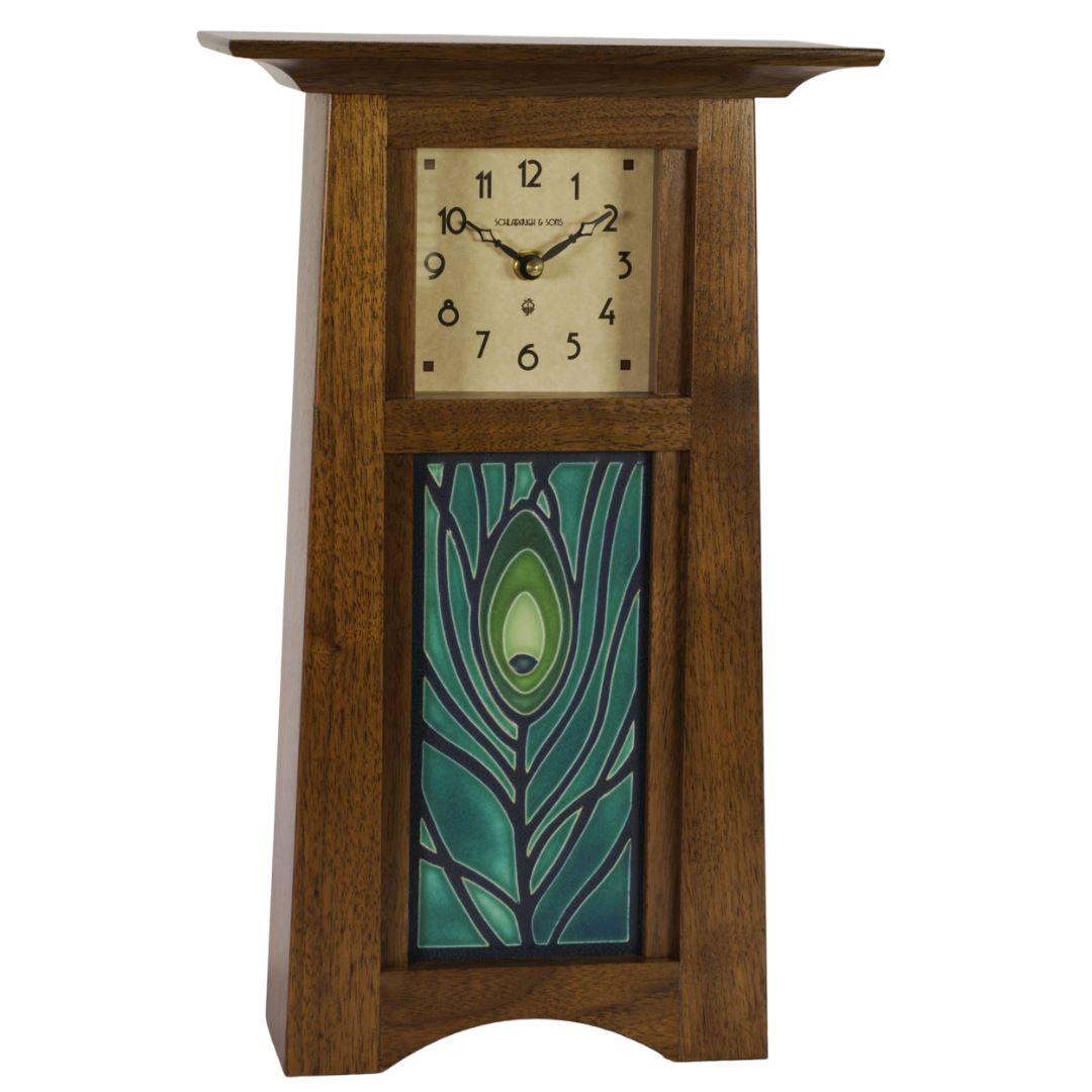 Craftsman 4x8 Motawi Tile Clock Decor Schlabaugh Walnut 