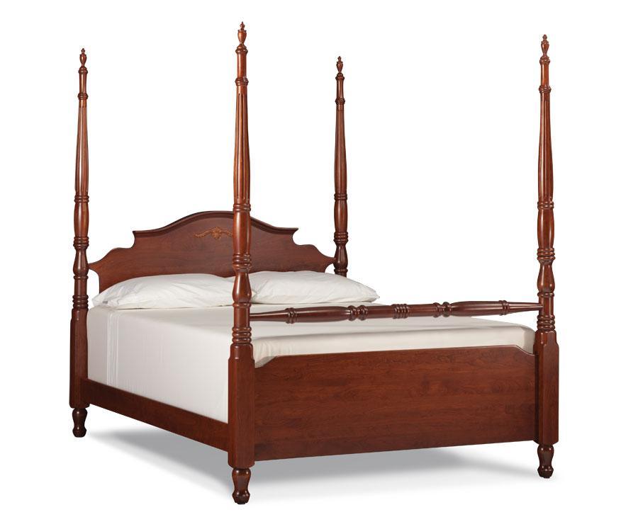 Arch Top Poster Bed Off Catalog Simply Amish California King Complete Bed Frame with Footboard Smooth Cherry