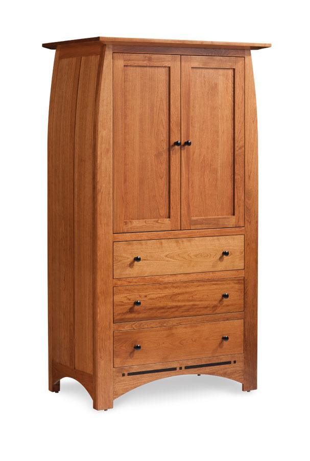 Aspen 3-Drawer Wardrobe Bedroom Simply Amish Smooth Cherry 