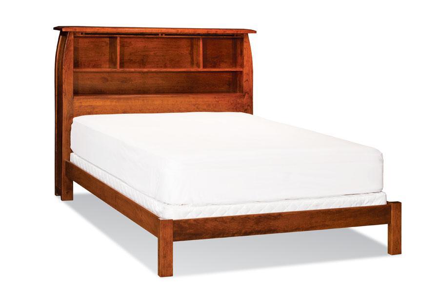 Aspen Bookcase Bed Off Catalog Simply Amish California King Headboard with Wood Frame Smooth Cherry