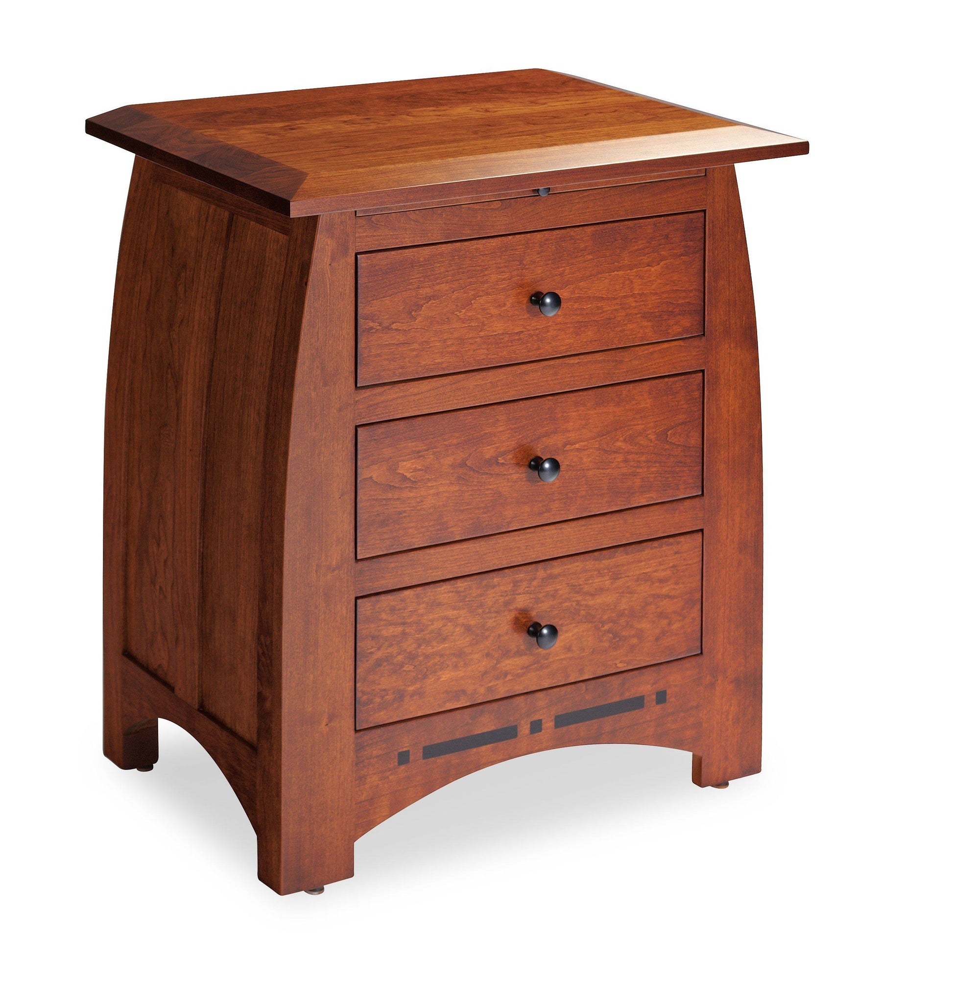 Aspen Nightstand with Drawers and Inlay Bedroom Simply Amish 