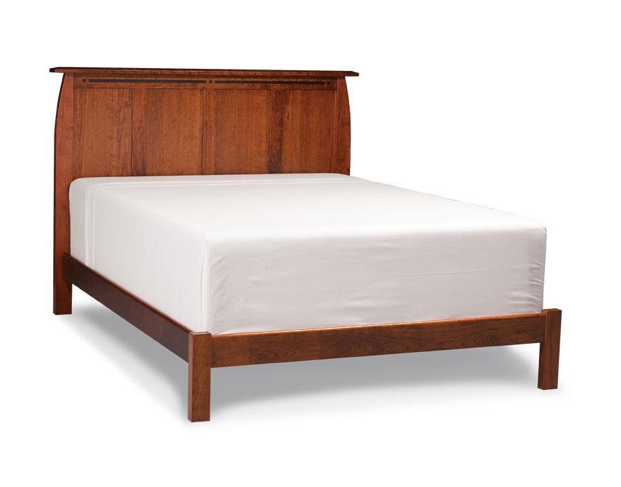 Aspen Panel Bed with Inlay Bedroom Simply Amish California King Headboard Only Smooth Cherry